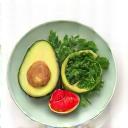 Stylized icon of healthy food or a dinner plate